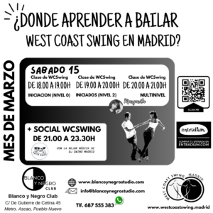 Academias, Clases Baile, Eventos de intensivos de West Coast Swing y Modern Swing en Madrid (Spain)