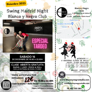 Clases de Baile y Eventos de Swing, Lindy Hop, Jazz Step y Rock & Roll en Madrid.