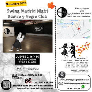 Clases de Baile y Eventos de Swing, Lindy Hop, Jazz Step y Rock & Roll en Madrid.