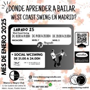 Academias, Clases Baile, Eventos e intensivos de West Coast Swing y Modern Swing en Madrid (Spain)