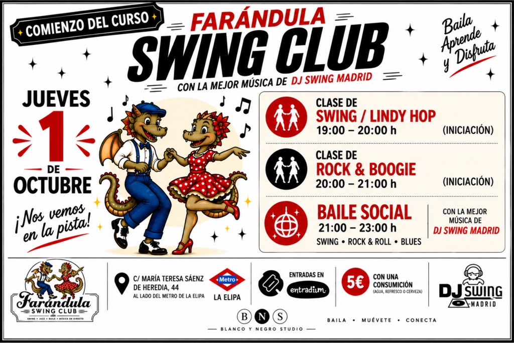 Academias, Clases de Baile, Eventos e Intensivos de Swing, Lindy Hop, Rock & Roll y Blues en Madrid (Spain) Academias, Clases de Baile, Eventos e Intensivos de Swing, Lindy Hop, Rock & Roll y Blues en Madrid (Spain)