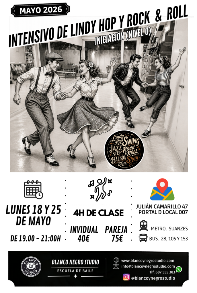 Academias, Clases de Baile y Eventos de Swing, Lindy Hop, Jazz Step, Rock & Roll y West Coast Swing en Madrid (Spain)