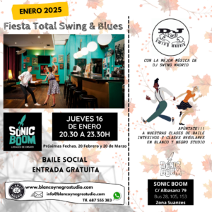 Clases de Baile y eventos de Swing, Lindy Hop. Jazz Step Rock & Roll y West Coast Swing en Madrid (Spain)