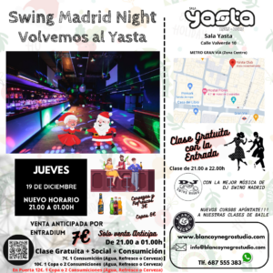 Clases de Baile y Eventos de Swing, Lindy Hop, Jazz Step, Rock & Roll y West Coast Swing en Madrid (Spain)
